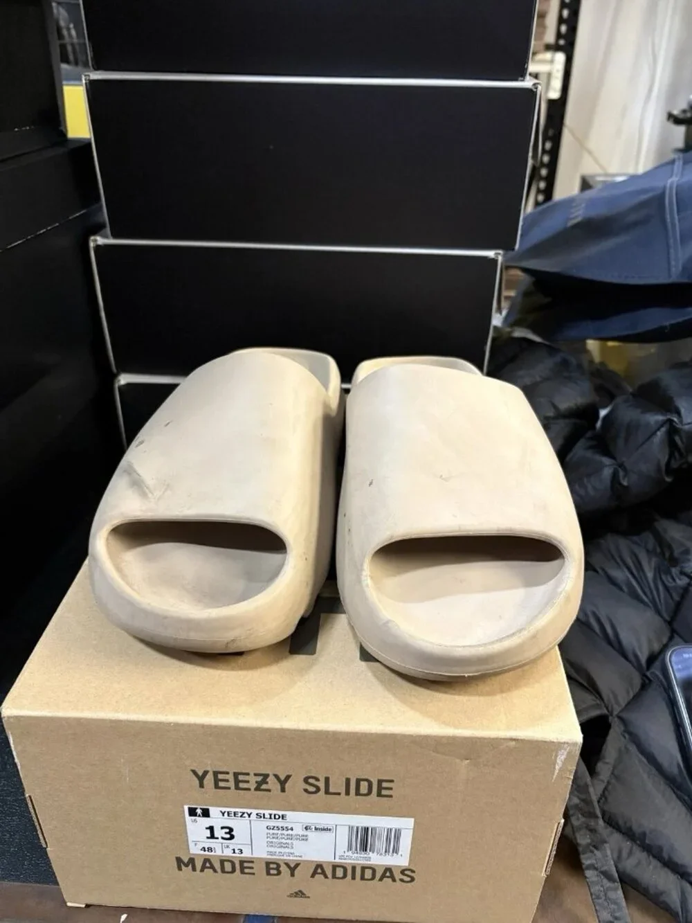 WORN Men’s Yeezy Slide Pure (First Release) GZ5554 Size 13 WITH BOX